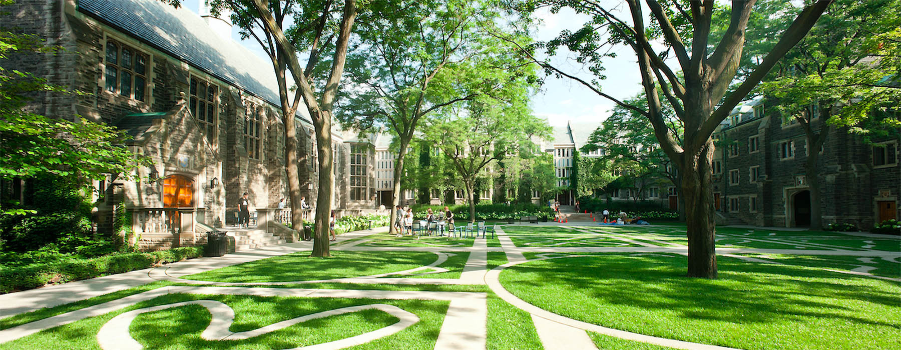 An outside common area at the University of Toronto. 