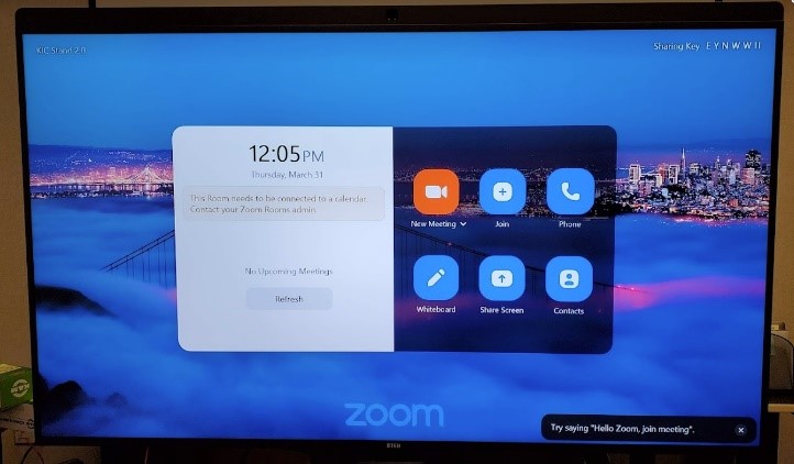 Zoom homescreen on new KIC stand