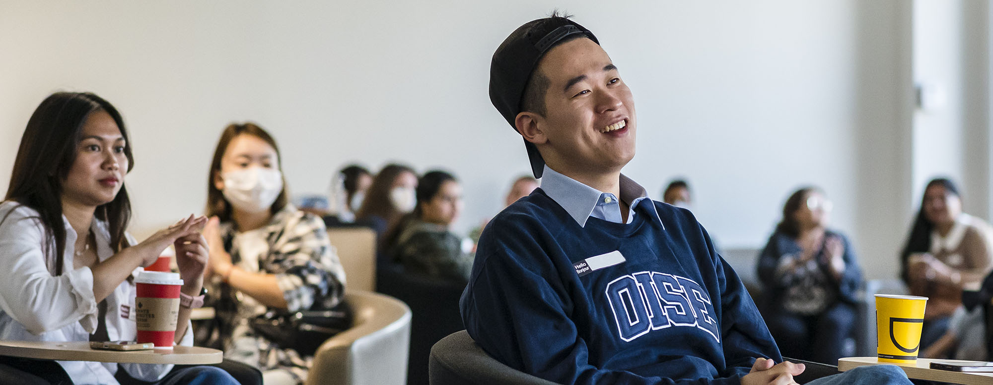 Students attending an OISE Orientation event.