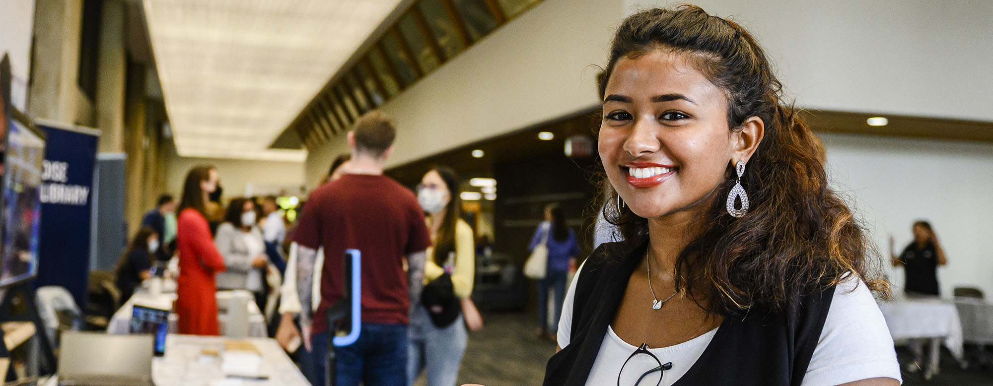 A student attending OISE orientation.