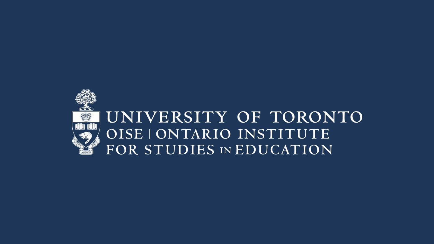 OISE logo on a University of Toronto blue background.