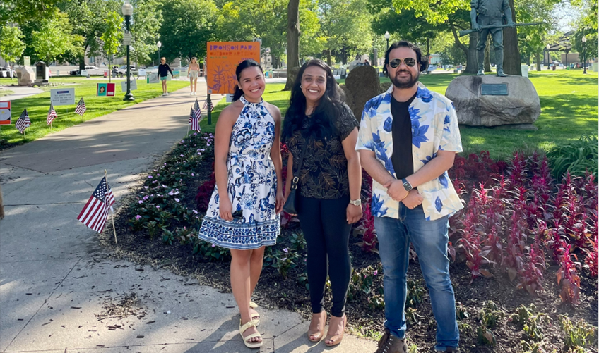 Picture of Three Student taking part in Cross Bpard Intership Program