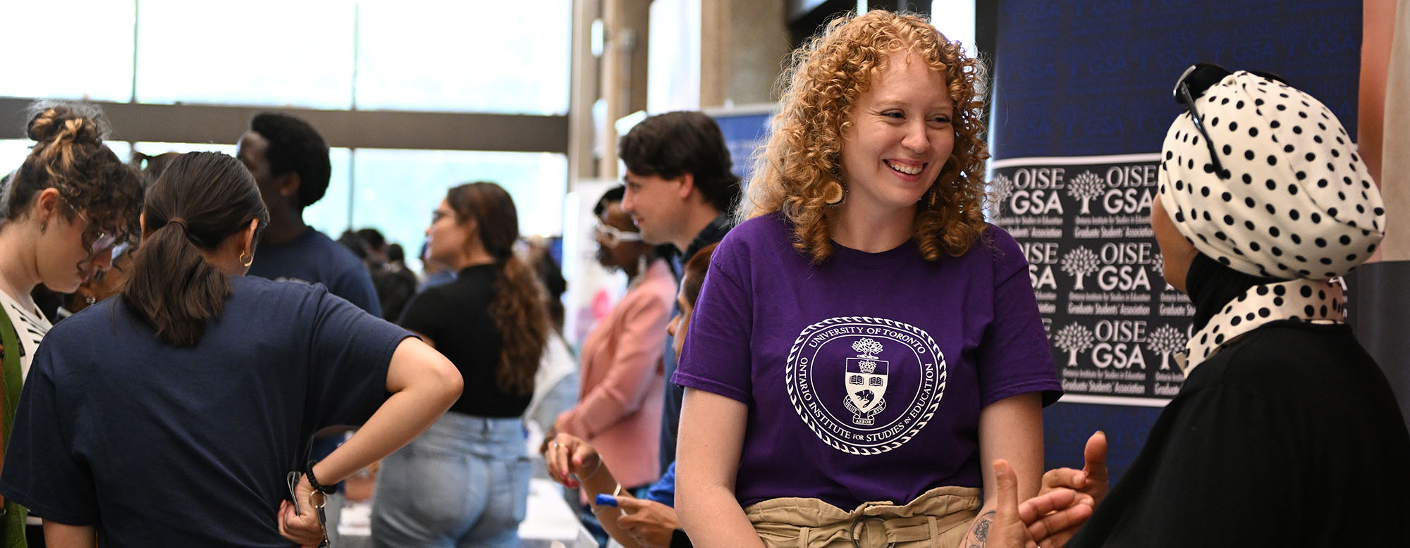 Students attending an OISE Orientation event.