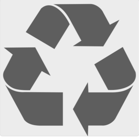 recycling icon (black and white)