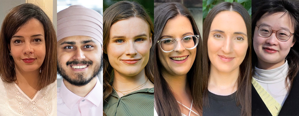 2023 CPA Award winners (From left to right): Ayda Ferdossifard, Darshan Panesar, Clara McNamee, Bronwyn Lamonde, Jenna Cripps and Liyuzhi (Dolly) Dong 