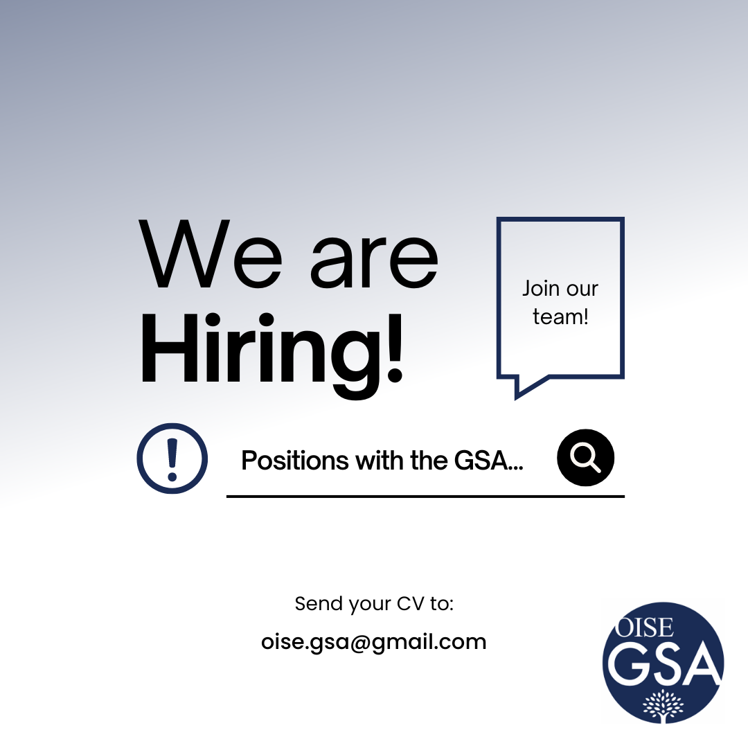 GSA hiring image, send your CV to oise.gsa@gmail.com