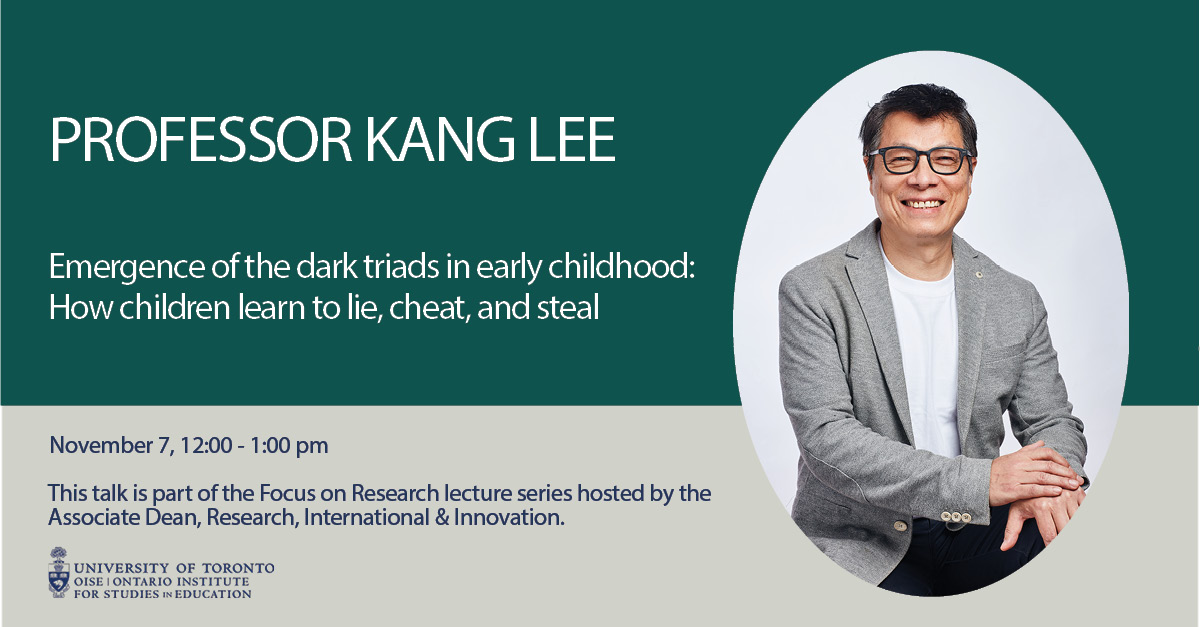 event poster including photo of Prof. Kang Lee