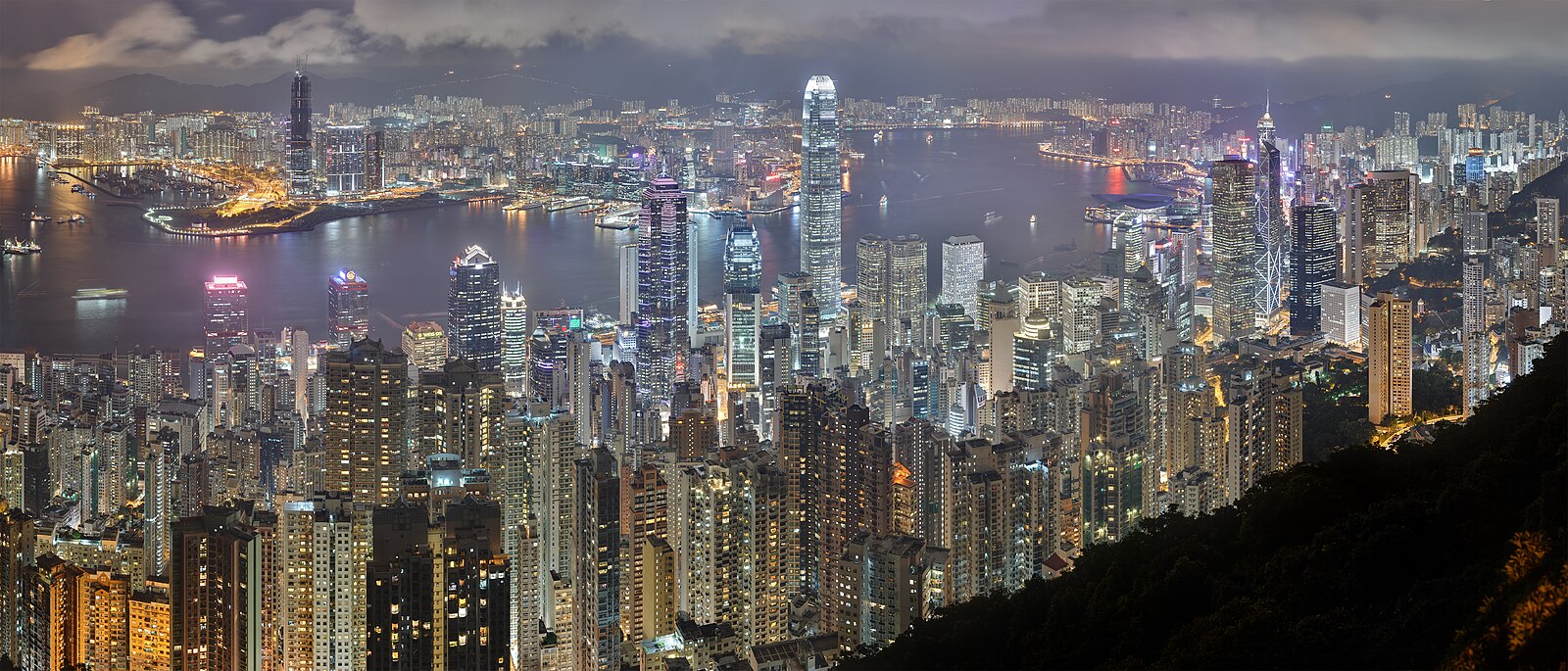 Skyline of Hong Kong's Victoria Harbour