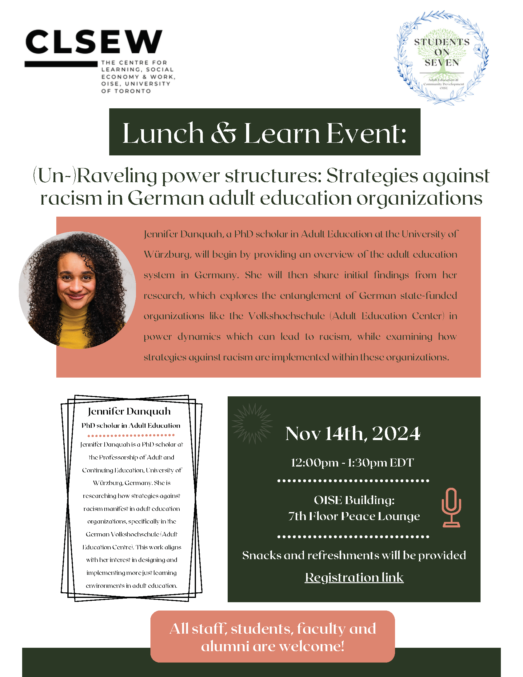 Image of the Lunch and Learn Event Nov 14, 224