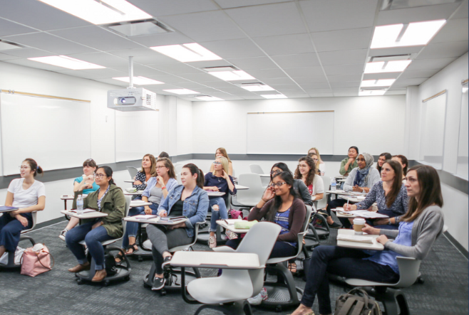 Students in an OISE classroom