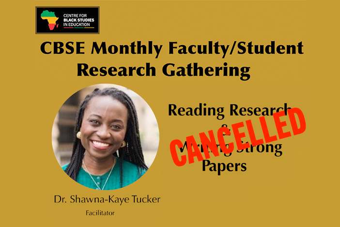 Cancelled - Reading Research & Writing Strong Papers