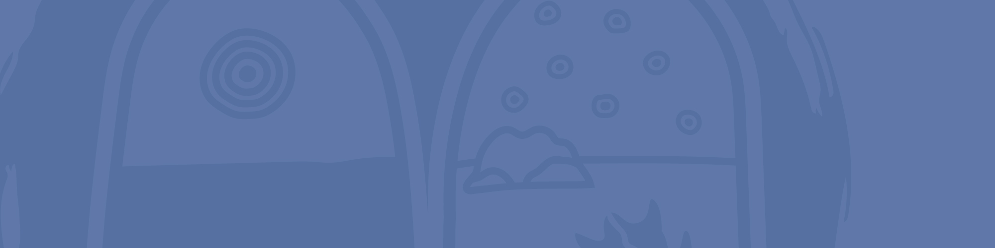 A blue background with an outline of the Deepening Knowledge logo.