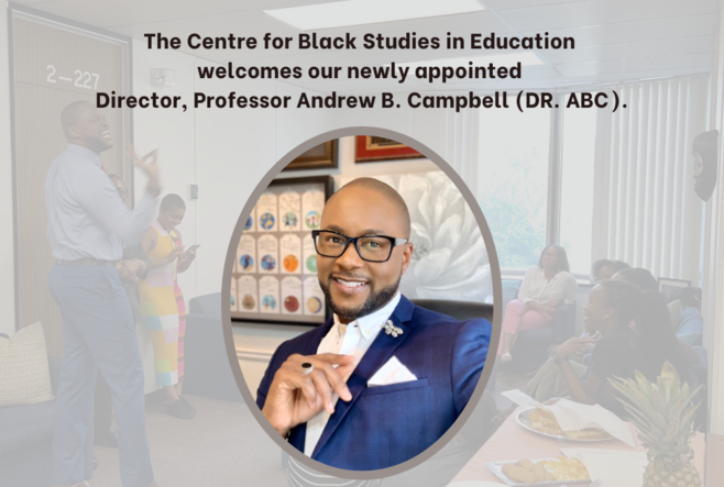 A poster introducing Professor Andrew B. Campbell as the new CBSE Director.