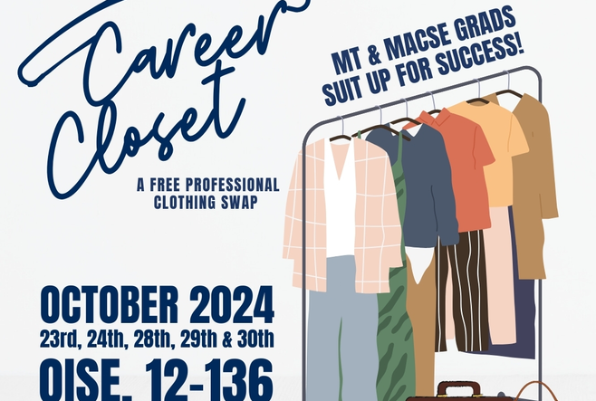 Career Closet with Drop Off information