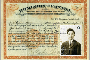 Chinese Immigration certificate