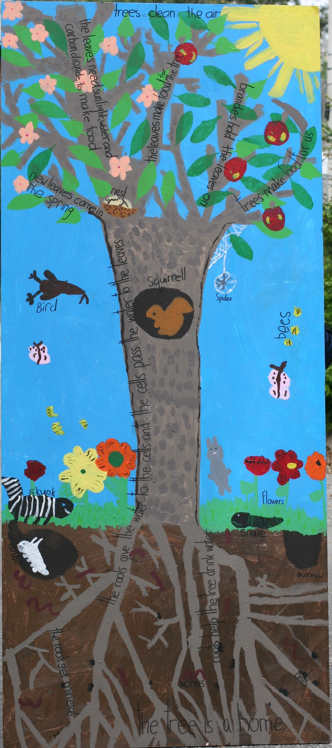 tree mural - spring and summer