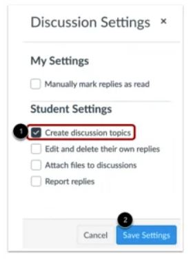 Quercus discussion settings