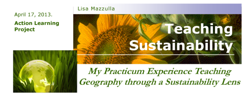 Teaching Sustainability for Secondary Geography - Student Project