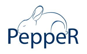 A rabbit with the word, PeppeR.