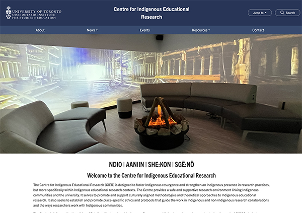 Centre for Indigenous Educational Research website screencapture.