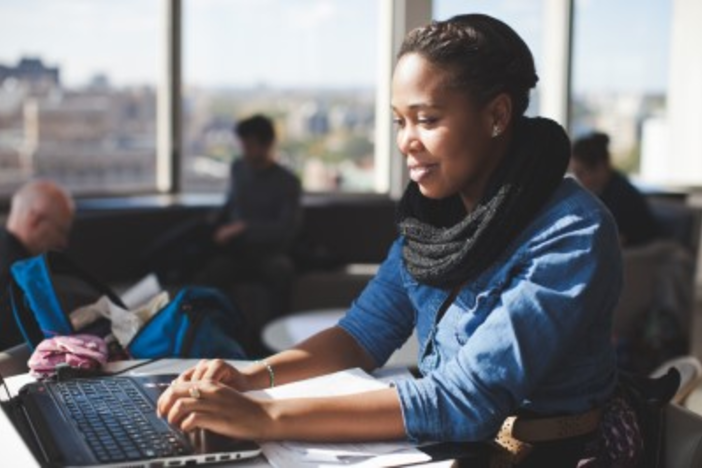 student on laptop