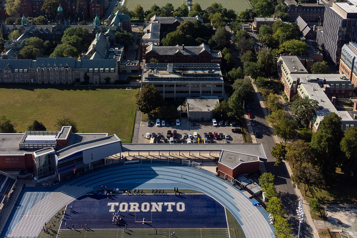 A view of the front campus at the University of Toronto, St. George.