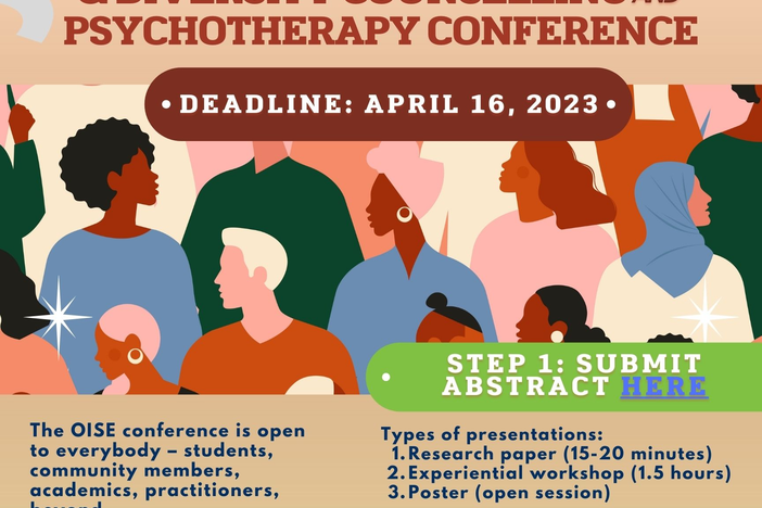 A poster advertising a Call for Abstracts for the 10th Critical Multicultural & Diversity Counselling & Psychotherapy Conference