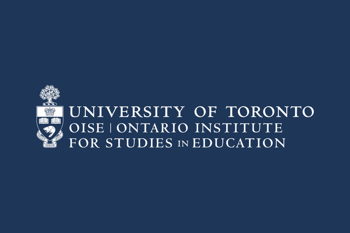 OISE logo on a University of Toronto blue background.