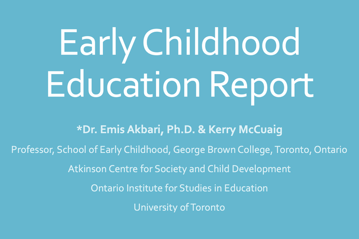 A title screen that reads "Early Childhood Education Report".