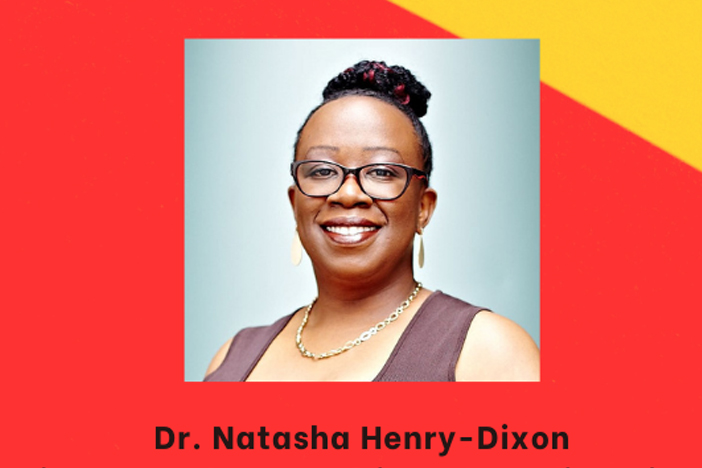 An event poster featuring Dr. Natasha Henry-Dixon.