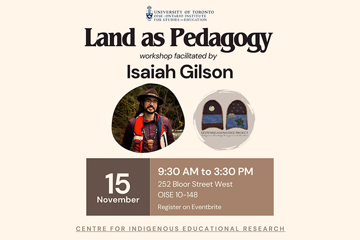 Land as Pedagogy Workshop with Isaiah Gilson