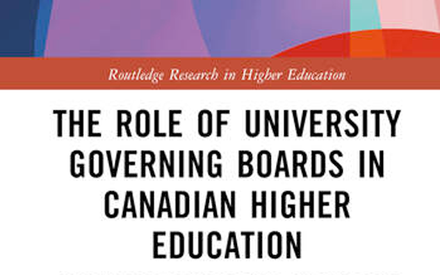 The Role of University Governing Boards in Canadian Higher Education book cover.