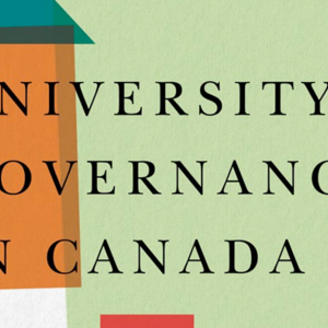 University Governance in Canada book cover.