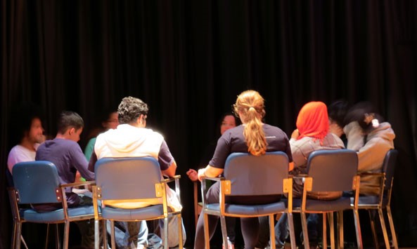 Children sitting in a peace circle