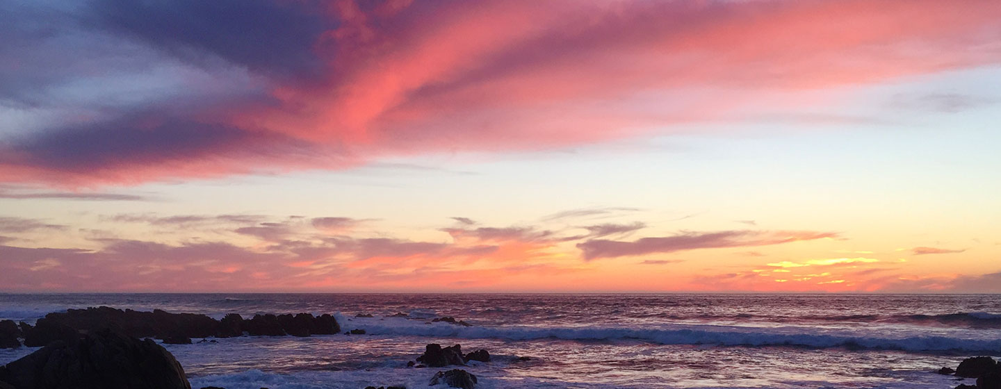 sunset over the ocean