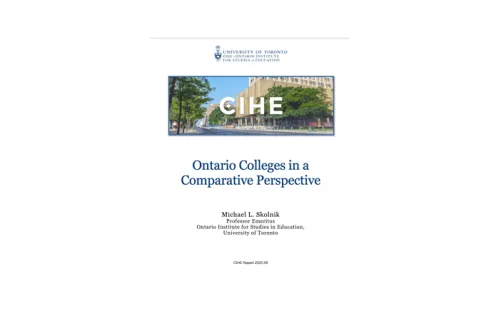 Ontario Colleges in a Comparative Perspective