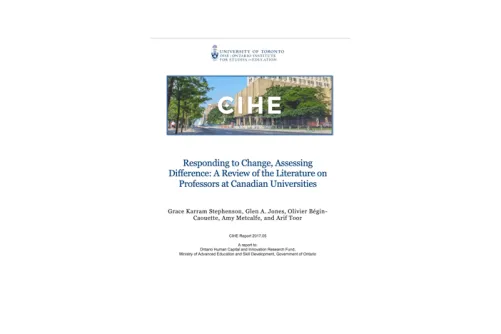 Responding to Change, Assessing Difference:  A Review of the Literature on Professors at Canadian Universities