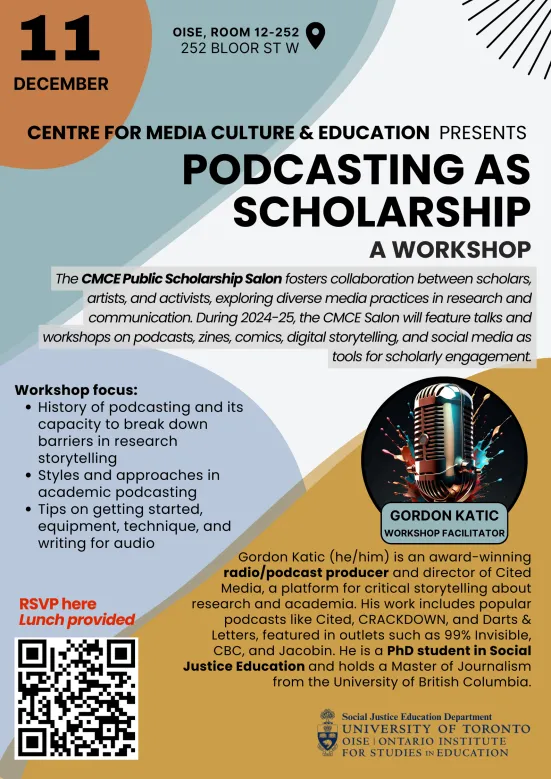 Podcasting as Scholarship Workshop event poster